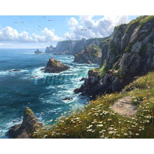 Load image into Gallery viewer, Diamond Painting - Coastal Cliff Meadow