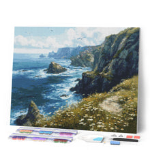 Load image into Gallery viewer, Diamond Painting - Coastal Cliff Meadow