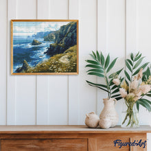 Load image into Gallery viewer, Diamond Painting - Coastal Cliff Meadow