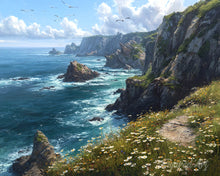 Load image into Gallery viewer, Diamond Painting - Coastal Cliff Meadow