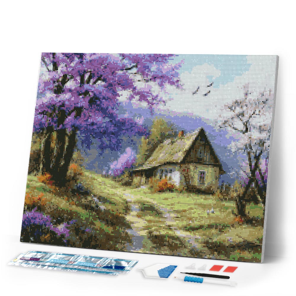 Diamond Painting - Cottage on Jacaranda Way
