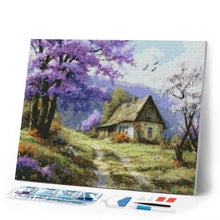 Load image into Gallery viewer, Diamond Painting - Cottage on Jacaranda Way