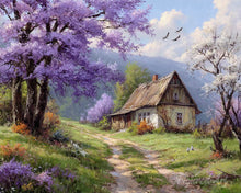 Load image into Gallery viewer, Diamond Painting - Cottage on Jacaranda Way