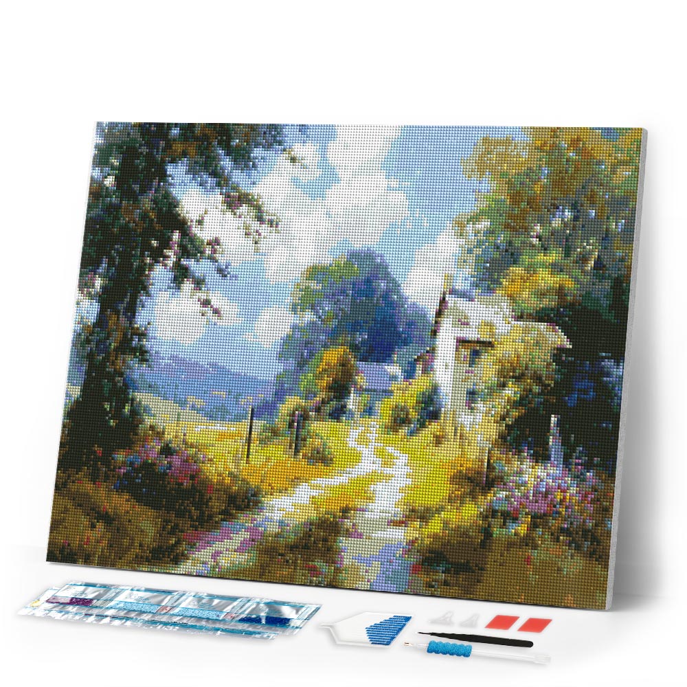 Diamond Painting - Country Lane in Bloom