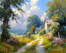 Load image into Gallery viewer, Diamond Painting - Country Lane in Bloom