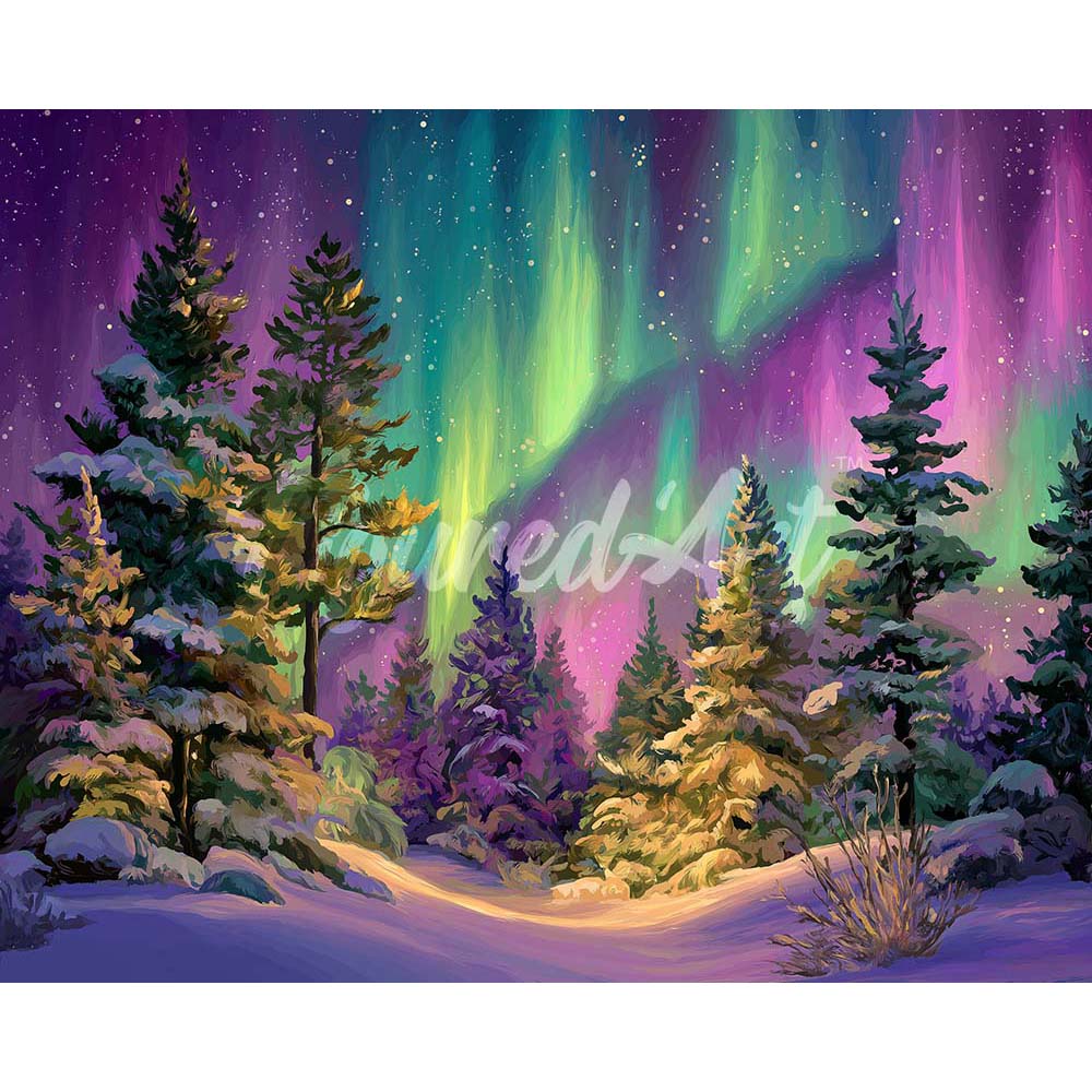 Diamond Painting - Aurora Forest