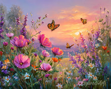 Load image into Gallery viewer, Diamond Painting - Sunset Among Wildflowers