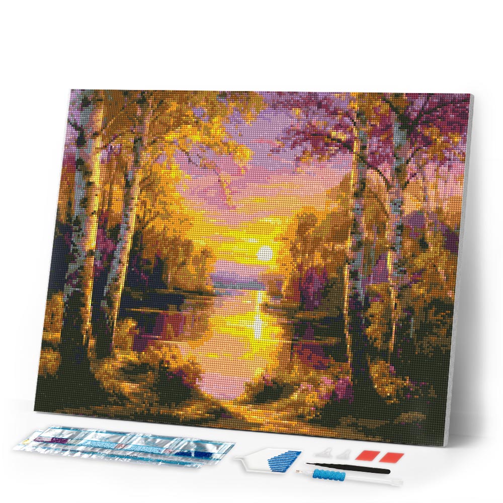 Diamond Painting - Radiant Birch Lake