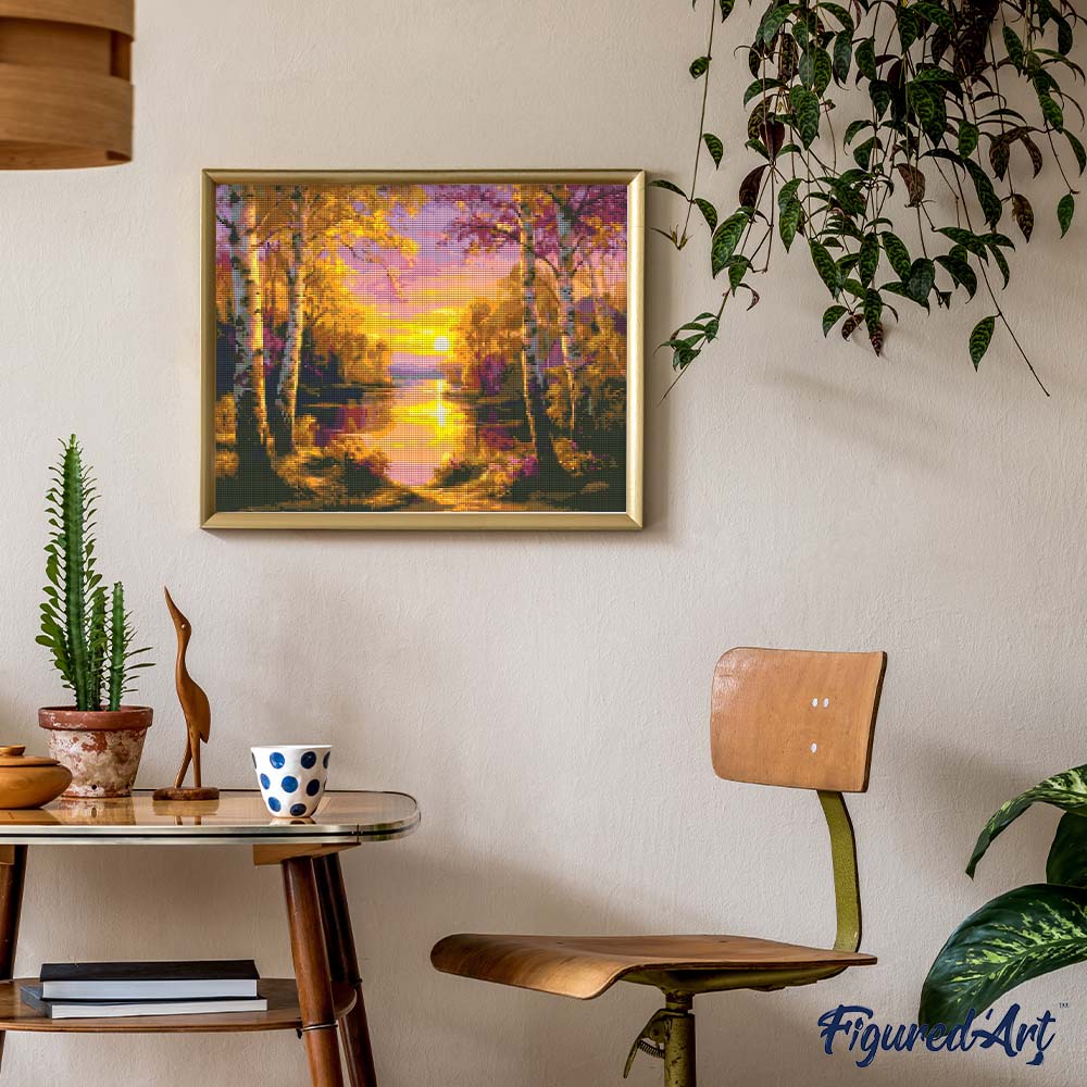 Diamond Painting - Radiant Birch Lake