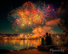 Load image into Gallery viewer, Diamond Painting - Family and Fireworks