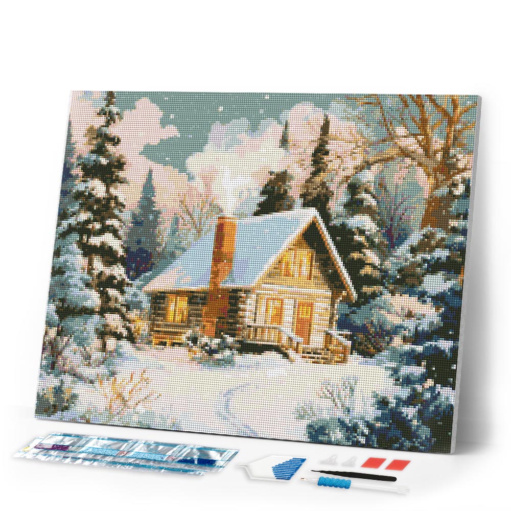 Diamond Painting - Winter Cabin
