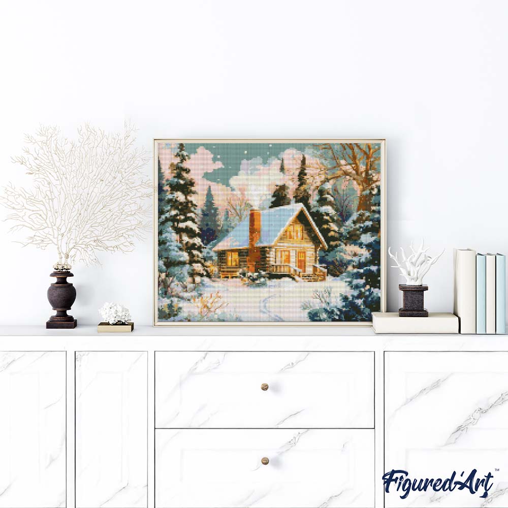 Diamond Painting - Winter Cabin