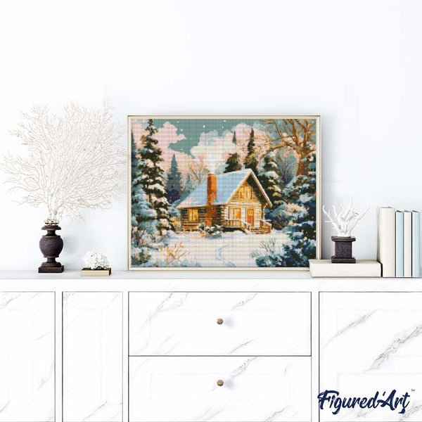 Diamond Painting - Winter Cabin