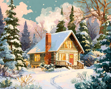 Load image into Gallery viewer, Diamond Painting - Winter Cabin