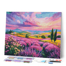 Load image into Gallery viewer, Diamond Painting - Lavender Hills at Sunset