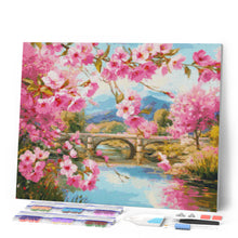 Load image into Gallery viewer, Diamond Painting - Cherry Blossom Bridge