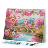 Diamond Painting - Cherry Blossom Bridge