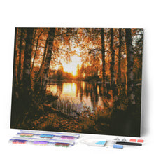 Load image into Gallery viewer, Diamond Painting - Golden Birch Lake