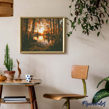 Load image into Gallery viewer, Diamond Painting - Golden Birch Lake