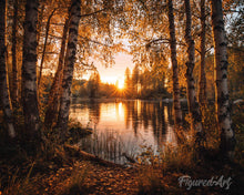 Load image into Gallery viewer, Diamond Painting - Golden Birch Lake