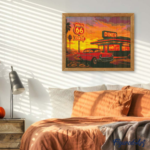 Diamond Painting - The Diner and Vintage Car