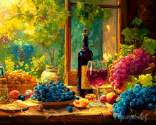 Load image into Gallery viewer, Diamond Painting - Wine Bottle and Grapes