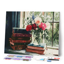Load image into Gallery viewer, Diamond Painting - Vintage Books and Blooms