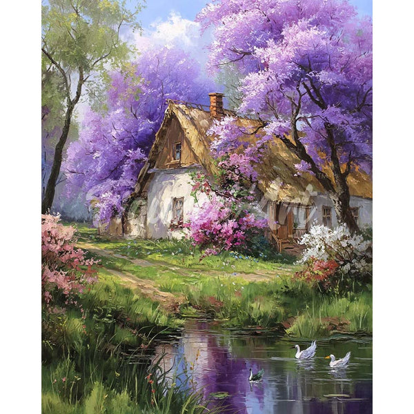 Diamond Painting - Jacaranda Cottage