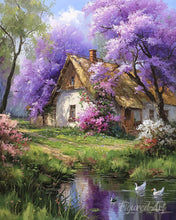 Load image into Gallery viewer, Diamond Painting - Jacaranda Cottage