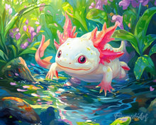 Load image into Gallery viewer, Diamond Painting - Swimming Axolotl