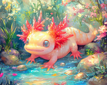 Load image into Gallery viewer, Diamond Painting - Sunbathing Axolotl