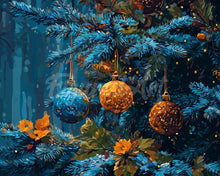Load image into Gallery viewer, Diamond Painting - Blue Fir &amp; Baubles
