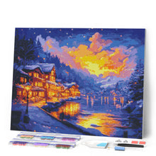 Load image into Gallery viewer, Diamond Painting - Glowing Lakeside Village