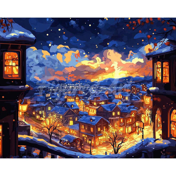 Diamond Painting - Glowing Winter Night