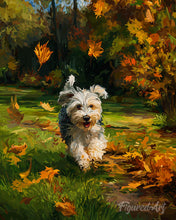 Load image into Gallery viewer, Diamond Painting - Joyful Pup in Fall