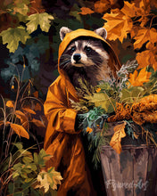 Load image into Gallery viewer, Diamond Painting - Raccoon in Raincoat