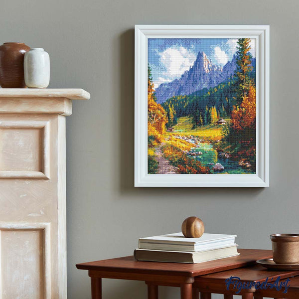 Diamond Painting - Fall Stream in Alps