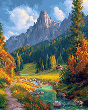 Load image into Gallery viewer, Diamond Painting - Fall Stream in Alps