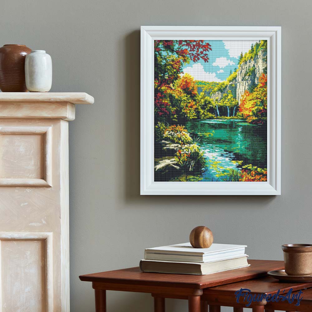 Diamond Painting - Emerald Lake in Fall