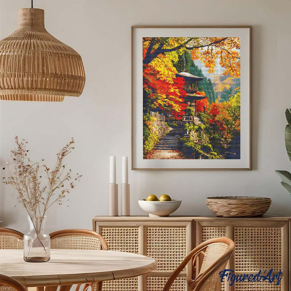 Diamond Painting - Japanese Pagoda in Fall