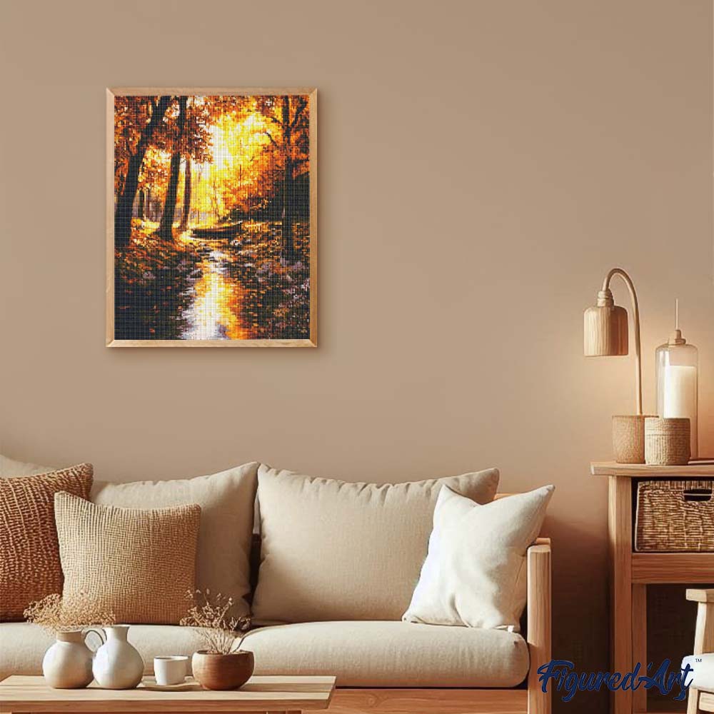 Diamond Painting - Golden Fall Stream