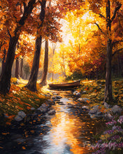 Load image into Gallery viewer, Diamond Painting - Golden Fall Stream