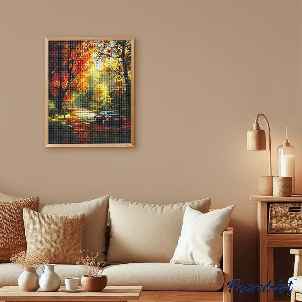 Diamond Painting - Golden Road Journey