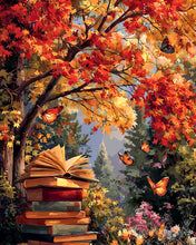 Load image into Gallery viewer, Diamond Painting - Reading with Butterflies