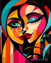 Load image into Gallery viewer, Diamond Painting - Bold Abstract Two Ladies