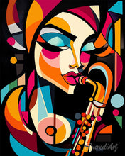 Load image into Gallery viewer, Diamond Painting - Bold Abstract Sax Lady