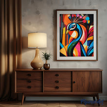 Load image into Gallery viewer, Diamond Painting - Bold Abstract Peacock 1