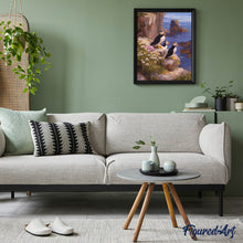 Load image into Gallery viewer, Diamond Painting - Puffin sunset cliffs