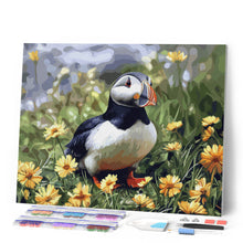 Load image into Gallery viewer, Diamond Painting - Puffin spring blooms