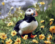 Load image into Gallery viewer, Diamond Painting - Puffin spring blooms